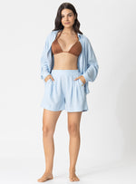 CAMISA OVERSIZE LINO 8153 AZUL