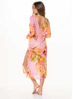 Vestido Largo Manga Larga en Malla con Lycra 9001 Luziana