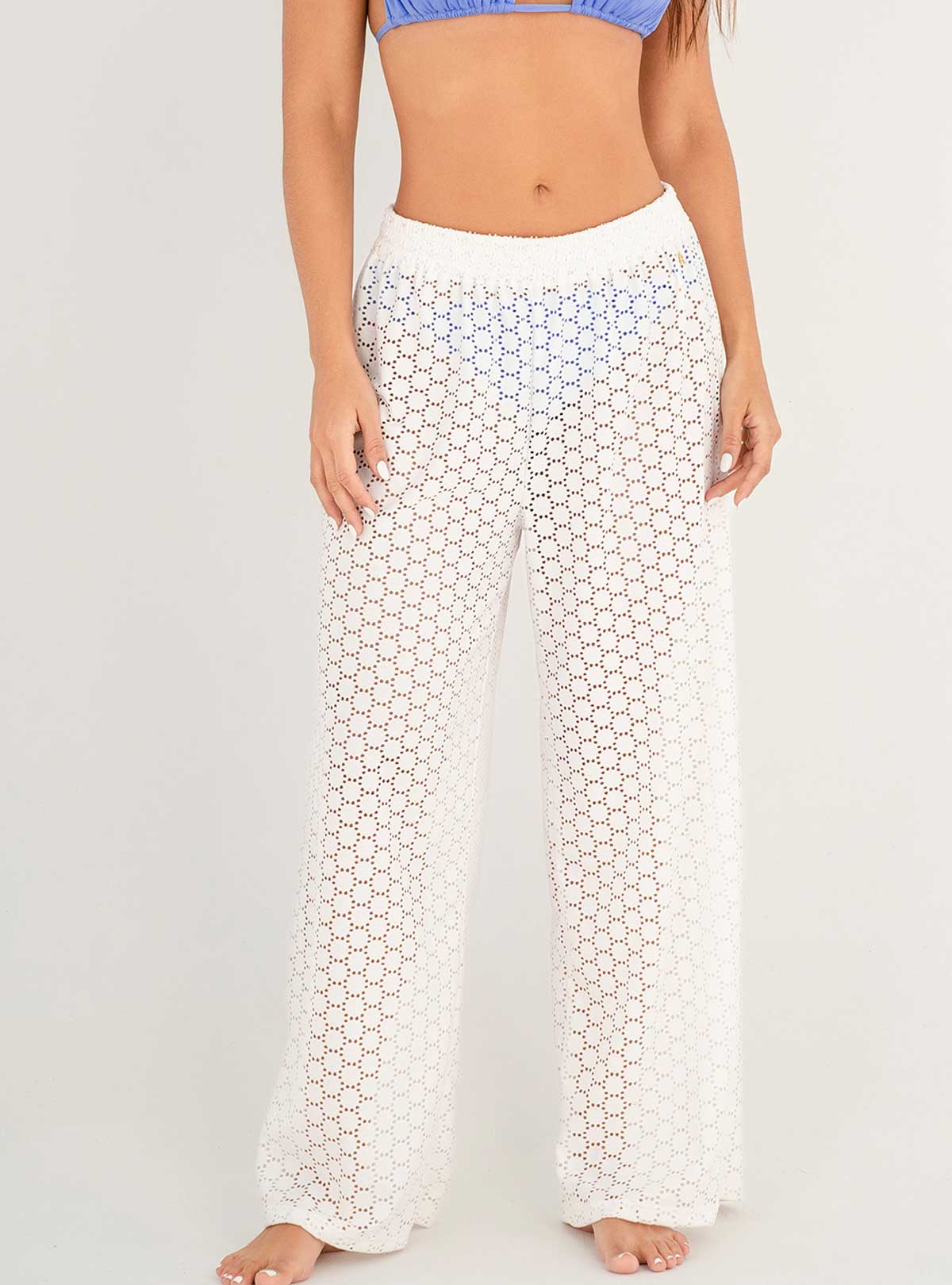 Pantalón en Ojalillo 9010 - Marfil