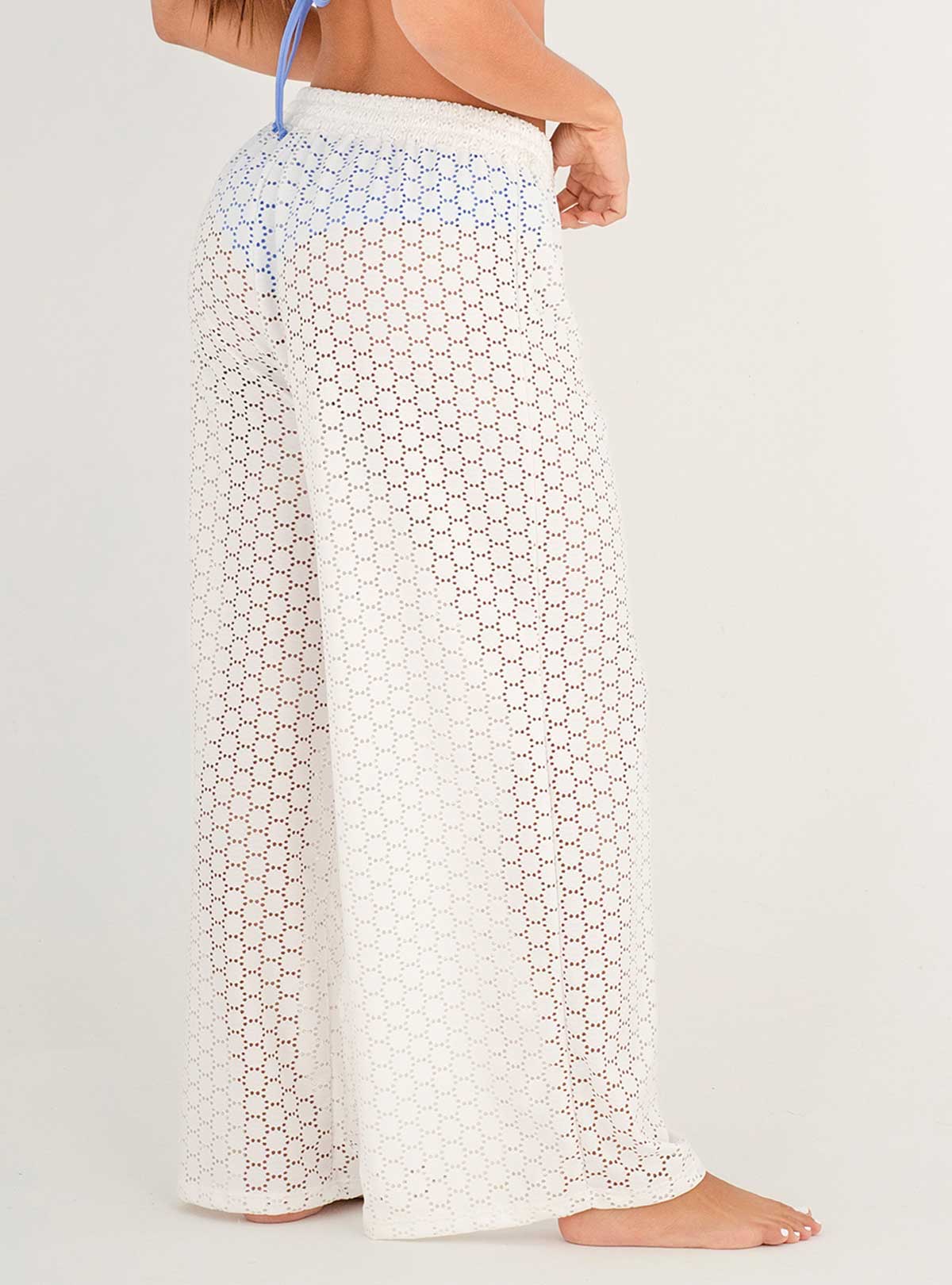 Pantalón en Ojalillo 9010 - Marfil