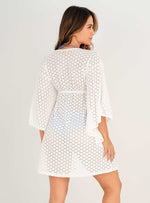 Kaftan en tela Ojalillo con Lycra 9013 Marfil