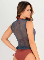 Camiseta Top Malla 9015 azul