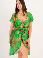 Kimono corto en malla con lycra 9018