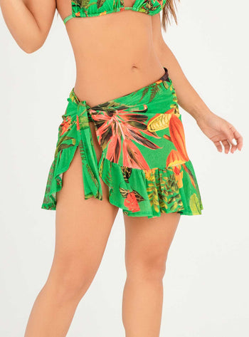 Falda en Malla con licra 9019 Cacao