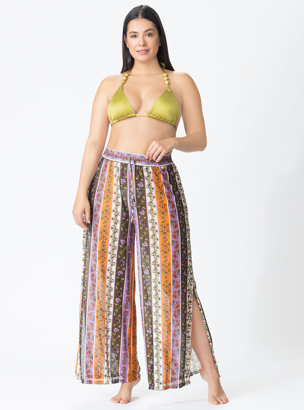 PANTALÓN EN MALLA CON LYCRA 9024 ORCHID