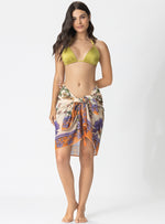 Pareo Sendela con Punteras Artesanales con Estampado Exclusivo 9026