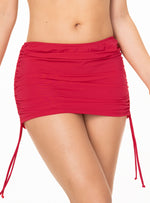 Falda Corta en Lycra de vestido de baño. 923 Rojo Oscuro