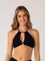 Top Halter 7092 Con Aro - Negro