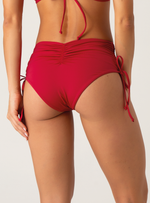 Panty Medio Alto 3714 Drapeado Y Recogidos - Rojo Oscuro