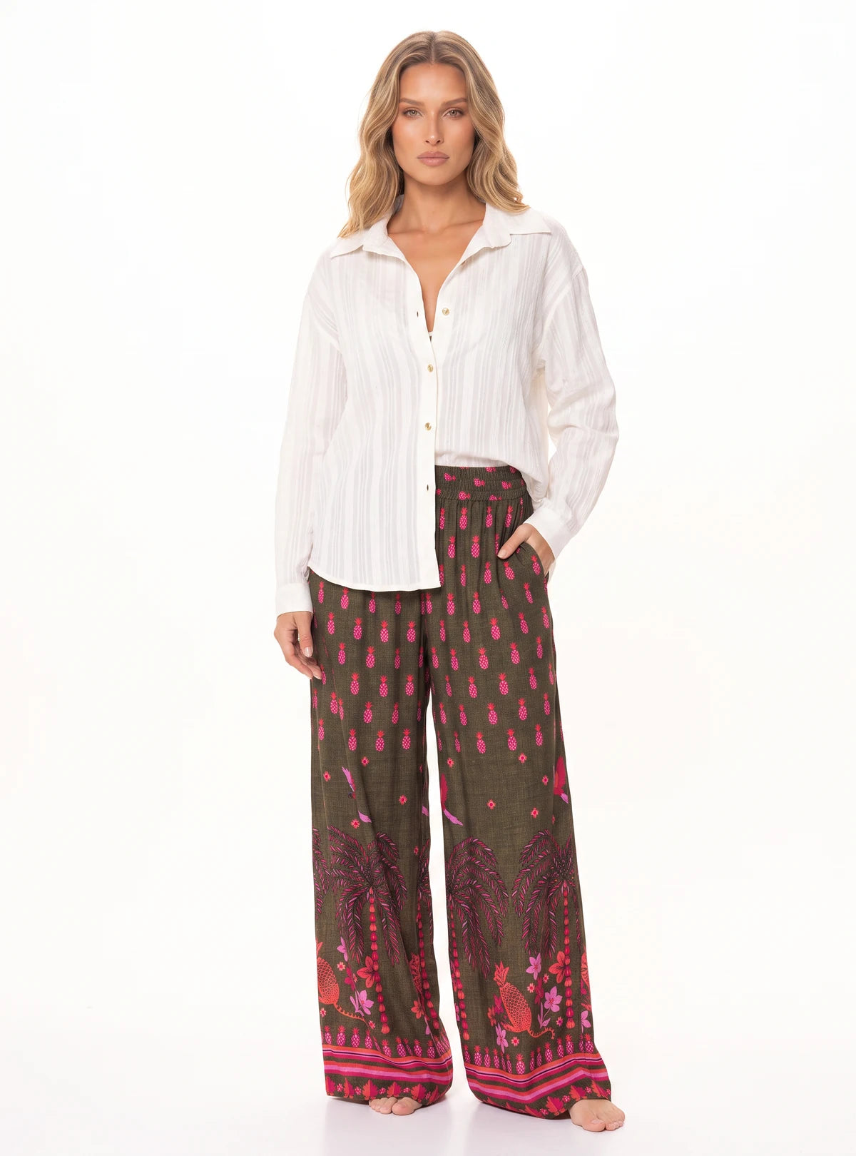 PANTALÓN PALAZZO ESTAMPADO AMAZONICO EN VISCOSA 8075