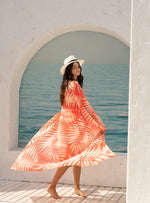 Salida de baño Manga Larga en malla con elongacion 937 Palmaroja