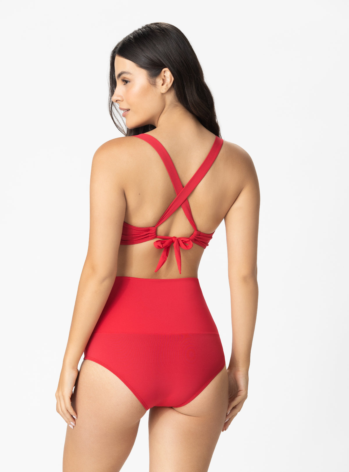 PANTY ALTO CON CONTROL ABDOMEN 3722 ROJO OSCURO