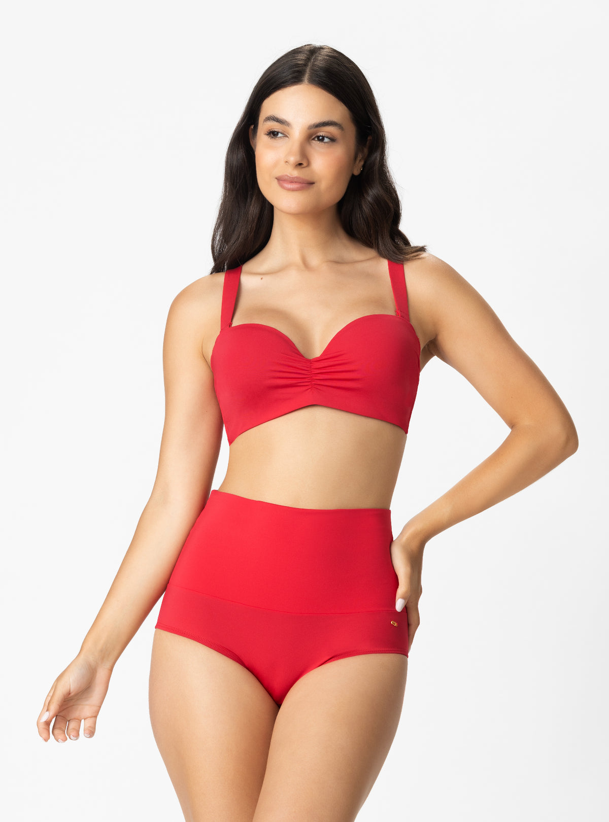 PANTY ALTO CON CONTROL ABDOMEN 3722 ROJO OSCURO