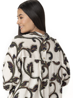 CAMISA OVERSIZE VISCOSA ESTAMPADA ARABESCO 8164