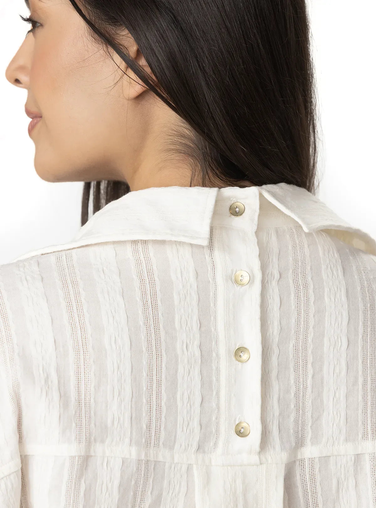 CAMISA OVERSIZE ALGODÓN MARFIL 8175