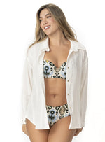 CAMISA OVERSIZE ALGODÓN MARFIL 8175