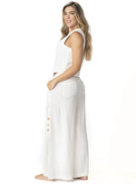 CHALECO EN LINO MARFIL 8194