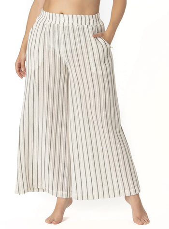 PANTALÓN BOLSILLOS CROCHET RAYAS CRUDO 8178