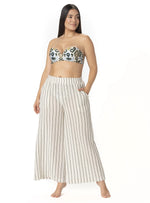 PANTALÓN BOLSILLOS CROCHET RAYAS CRUDO 8178