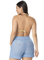 SHORTS CARGO CROCHET CELESTE 8182