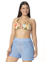 SHORTS CARGO CROCHET CELESTE 8182