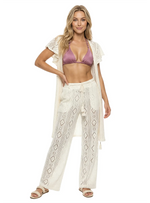 PANTALÓN ESTILO CLÁSICO EN CROCHET MARFIL 8358