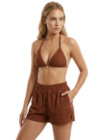 SHORTS EN OJALILLO CHOCOLATE 8282