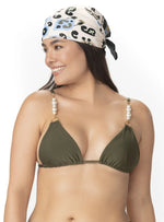 TRIÁNGULO PERLAS EN RIB VERDE 7146