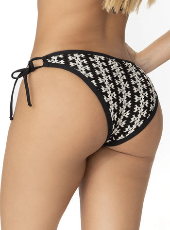 PANTY AMARRE LATERAL CROCHET ZIGZAG NEGRO. 3777