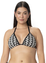 TOP TRIÁNGULO CROCHET ZIGZAG NEGRO. 7151