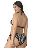 TOP TRIÁNGULO CROCHET ZIGZAG NEGRO. 7151