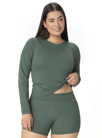 CAMIBUSO MUJER BÁSICO ACUAFIT VERDE 7153