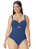 ENTERO STRAPLESS COPA REALCE ENTORCHADO AZUL 1389