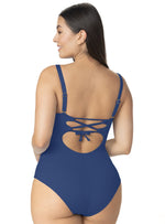 ENTERO STRAPLESS COPA REALCE ENTORCHADO AZUL 1389