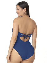 ENTERO STRAPLESS COPA REALCE ENTORCHADO AZUL 1389