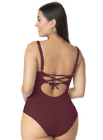 ENTERO STRAPLESS COPA REALCE ENTORCHADO MERLOT 1389