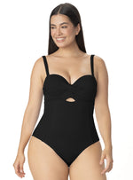 ENTERO STRAPLESS COPA REALCE ENTORCHADO NEGRO 1389