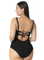 ENTERO STRAPLESS COPA REALCE ENTORCHADO NEGRO 1389