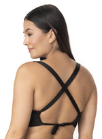 COPA STRAPLESS HERRAJE U EN RIB NEGRO 7145