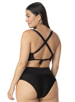 COPA STRAPLESS HERRAJE U EN RIB NEGRO 7145