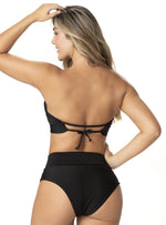 COPA STRAPLESS HERRAJE U EN RIB NEGRO 7145