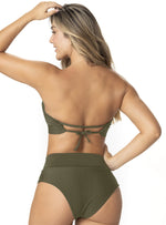 PANTY MEDIO ALTO ESTILO V EN RIB VERDE 3771