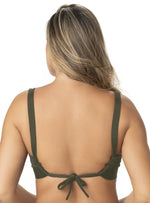 COPA STRAPLESS HERRAJE U EN RIB VERDE. 7145