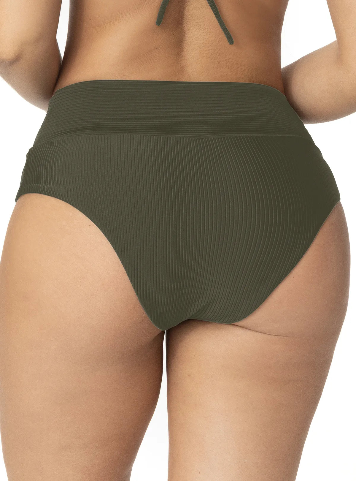 PANTY MEDIO ALTO ESTILO V EN RIB VERDE 3771