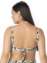COPA STRAPLESS CON RECOGIDO ESTAMPADO CIARA 7139
