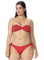 COPA STRAPLESS ENTORCHADO CON CARGADERAS REMOVIBLES ROJO 7127
