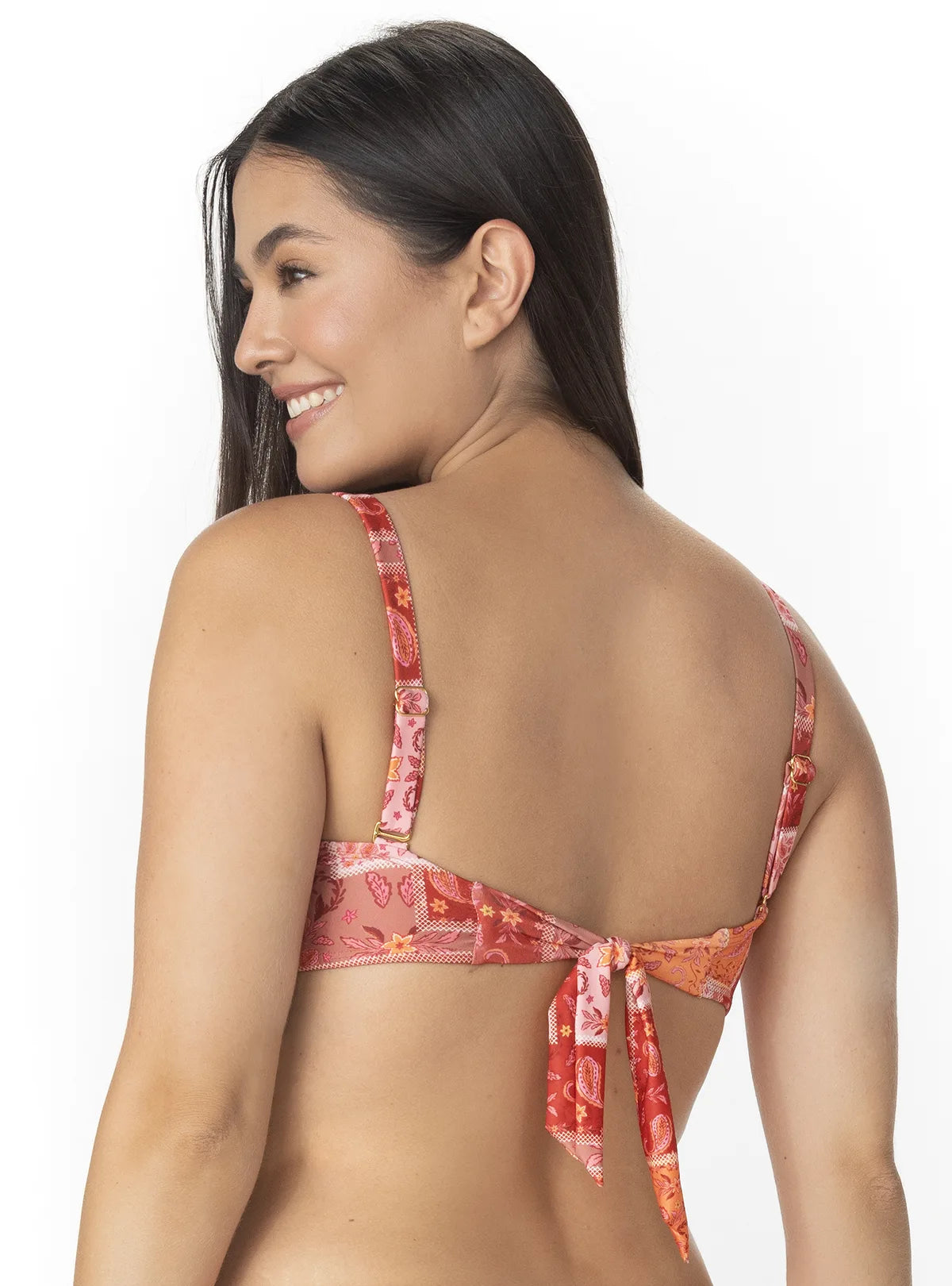 TOP STRAPLESS ENTORCHADO ESTAMPADO SOLNIC. 7135