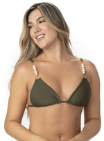 TRIÁNGULO PERLAS EN RIB VERDE 7146