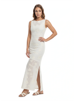 VESTIDO LARGO EN OJALILLO BORDADO CRUDO 8269