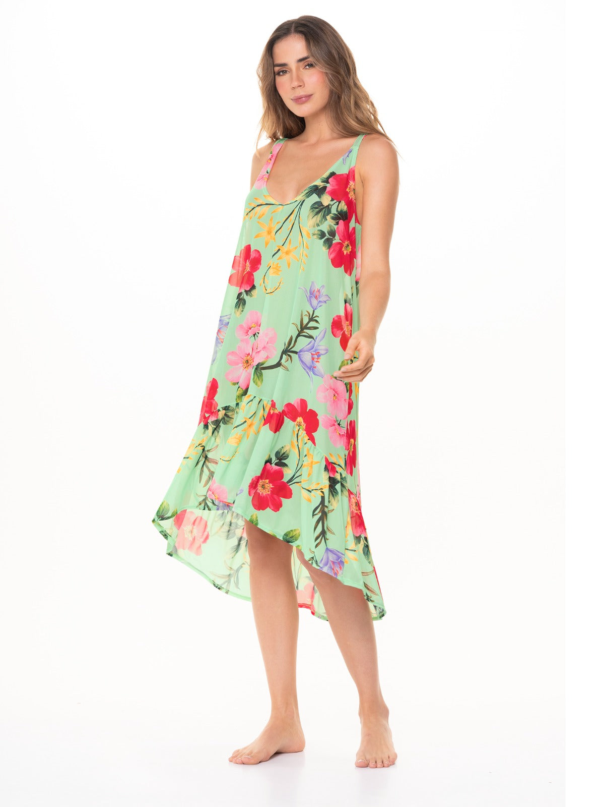 Vestido Largo Con Bolero en malla con Lycra 9008 Fontana